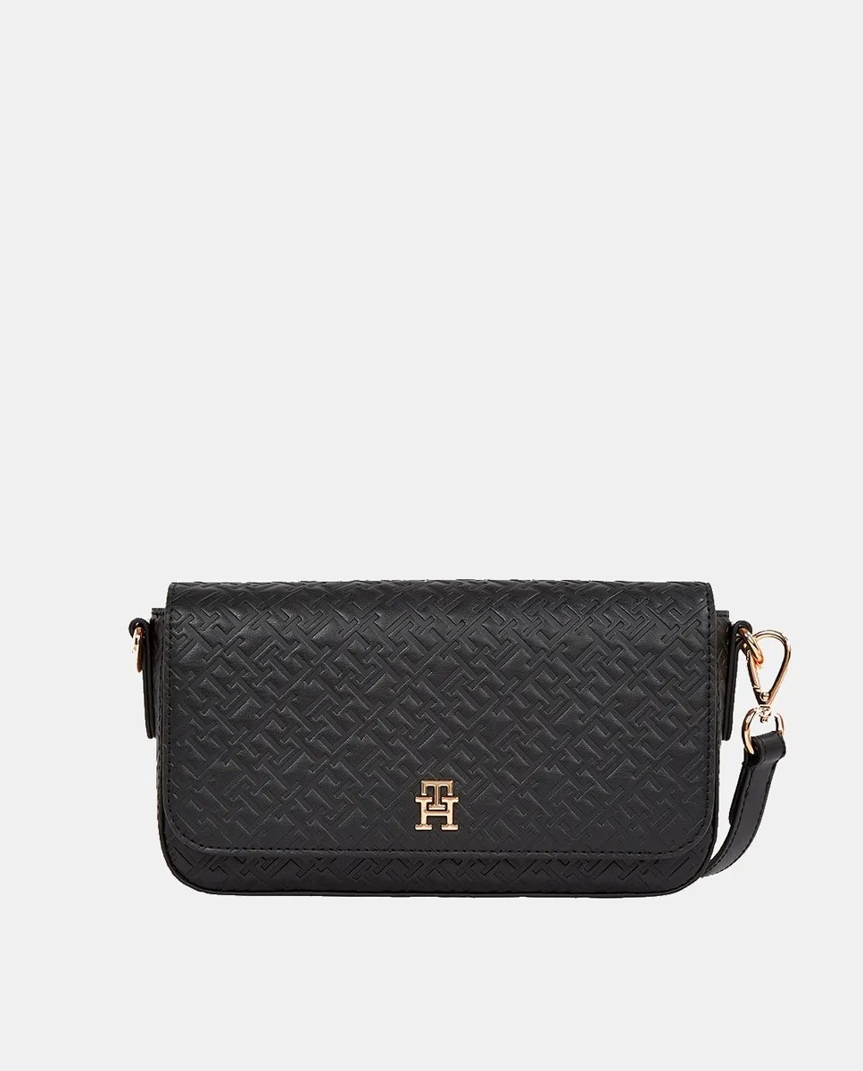 

Черная сумка через плечо с монограммой Tommy Hilfiger