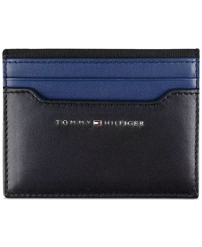 

Мужской двусторонний магнитный кошелек с RFID-картой Tommy Hilfiger, синий