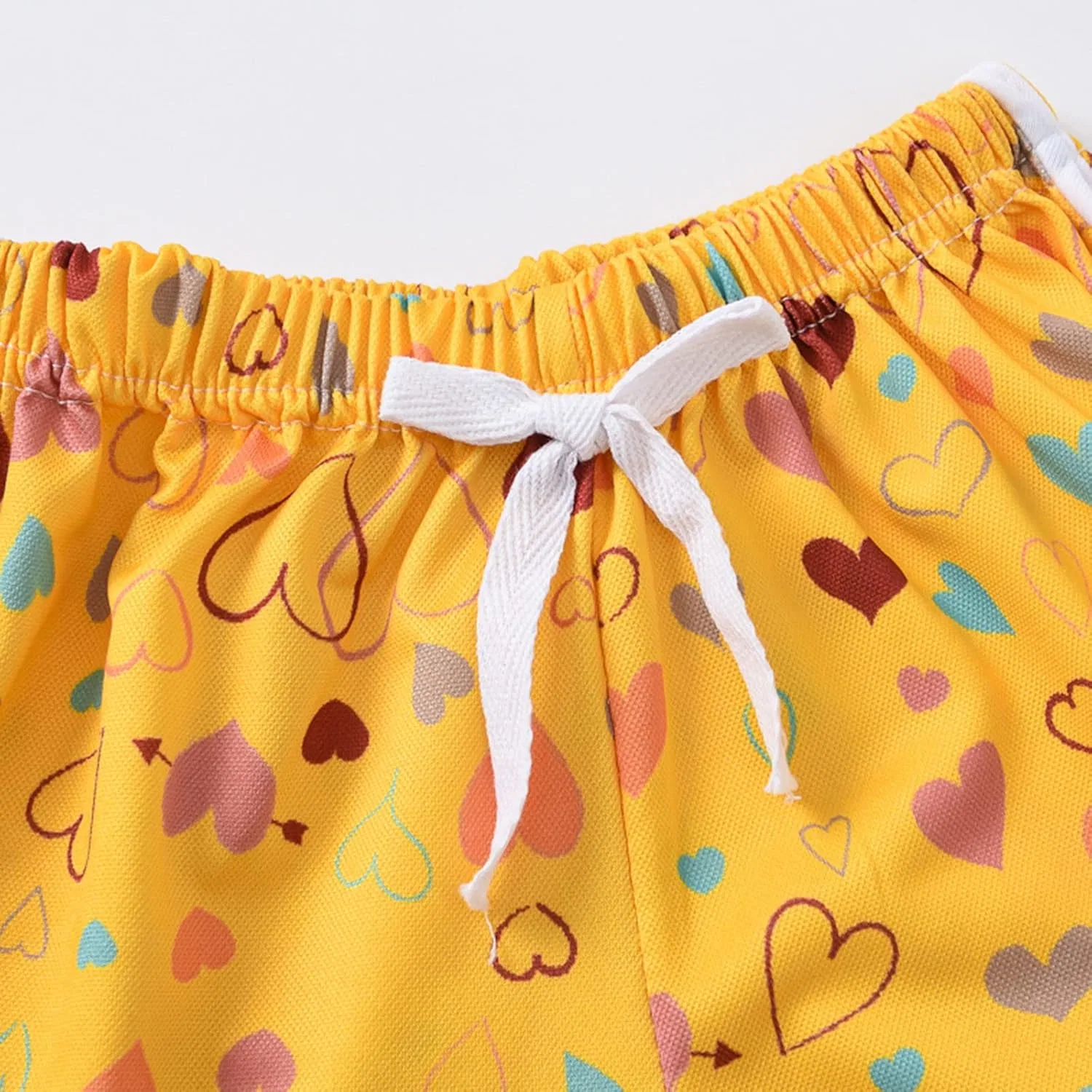Шорты спортивные для девочек, бренд Ikevan, цвет Yellow — фото 3