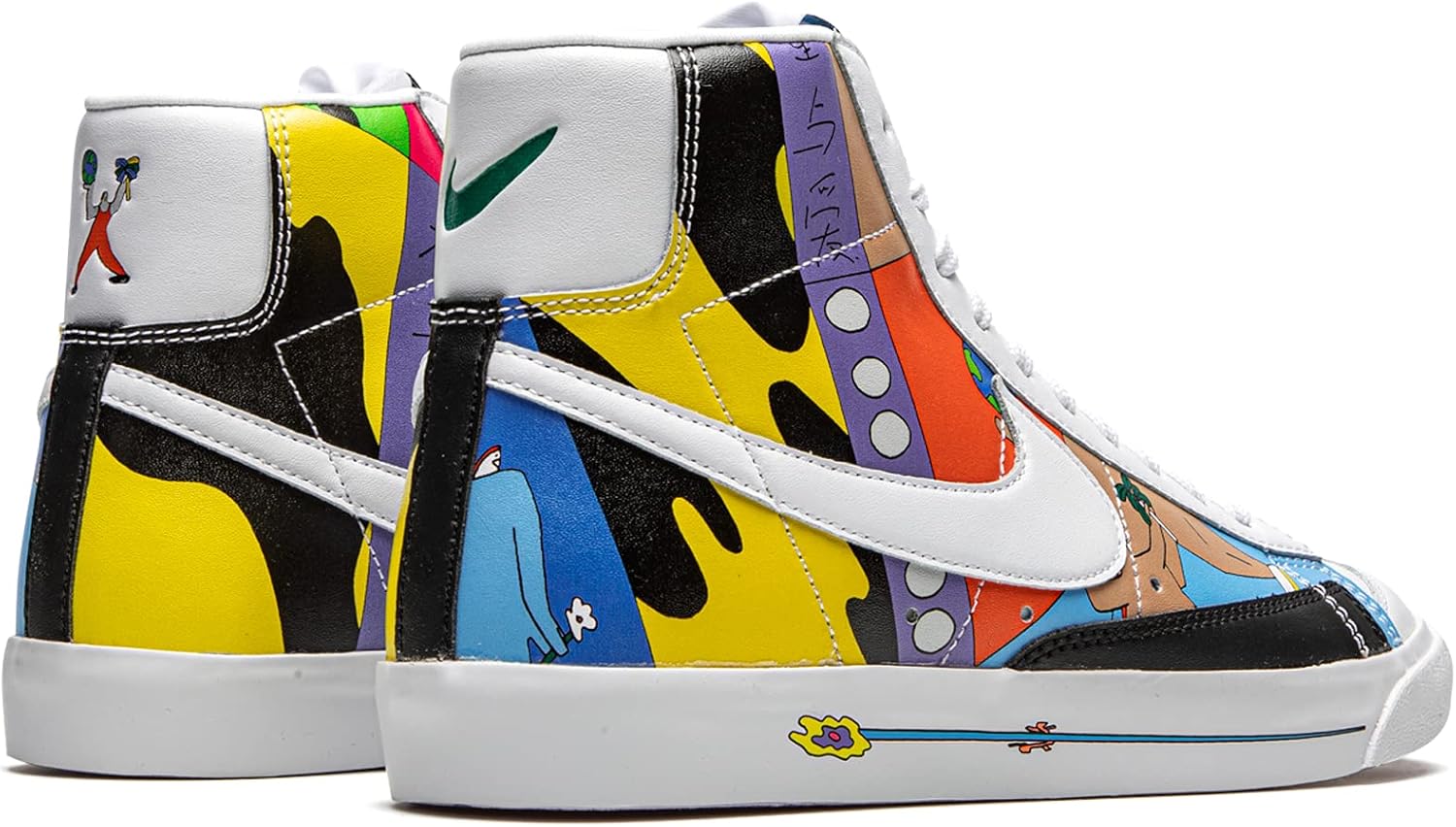 Кроссовки Nike Blazer Mid 77 Flyleather Ruohan Wang CZ3775-900, Multi-Color/Multi-Color — фото 3