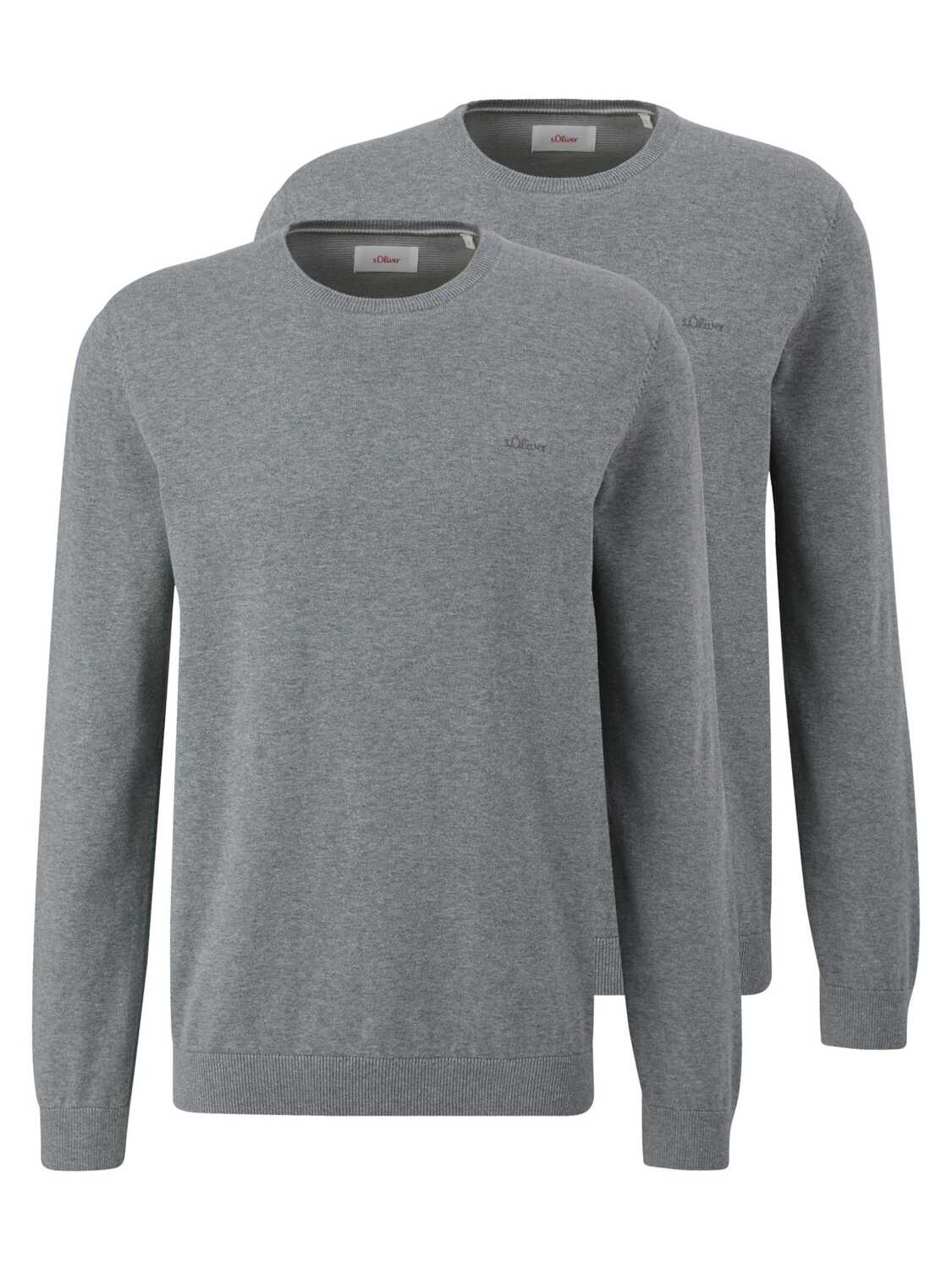 

s.Oliver Свитер 'Basic' в светло-сером цвете