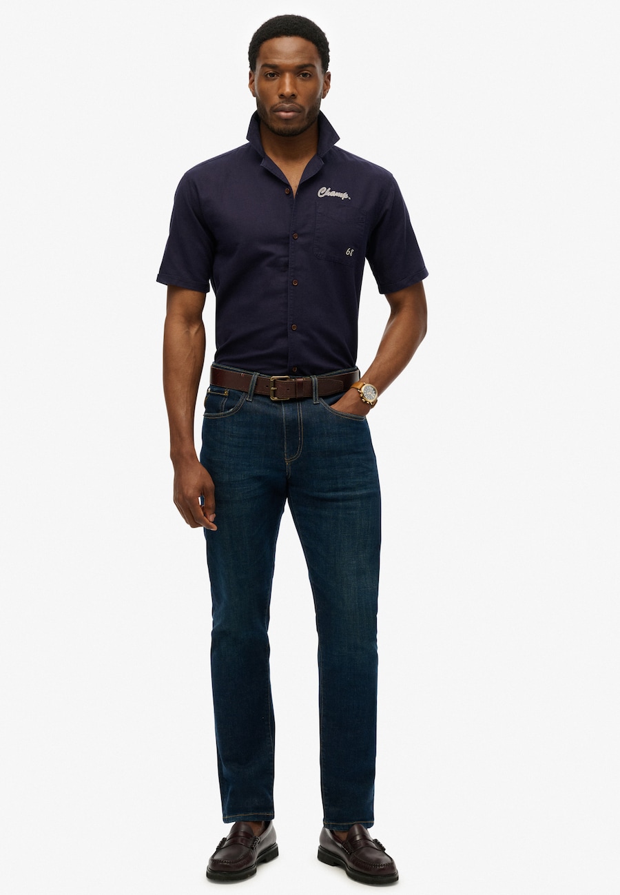 Рубашка на пуговицах Comfort fit Superdry The Merchant Store - Resort, темно-синий — фото 2