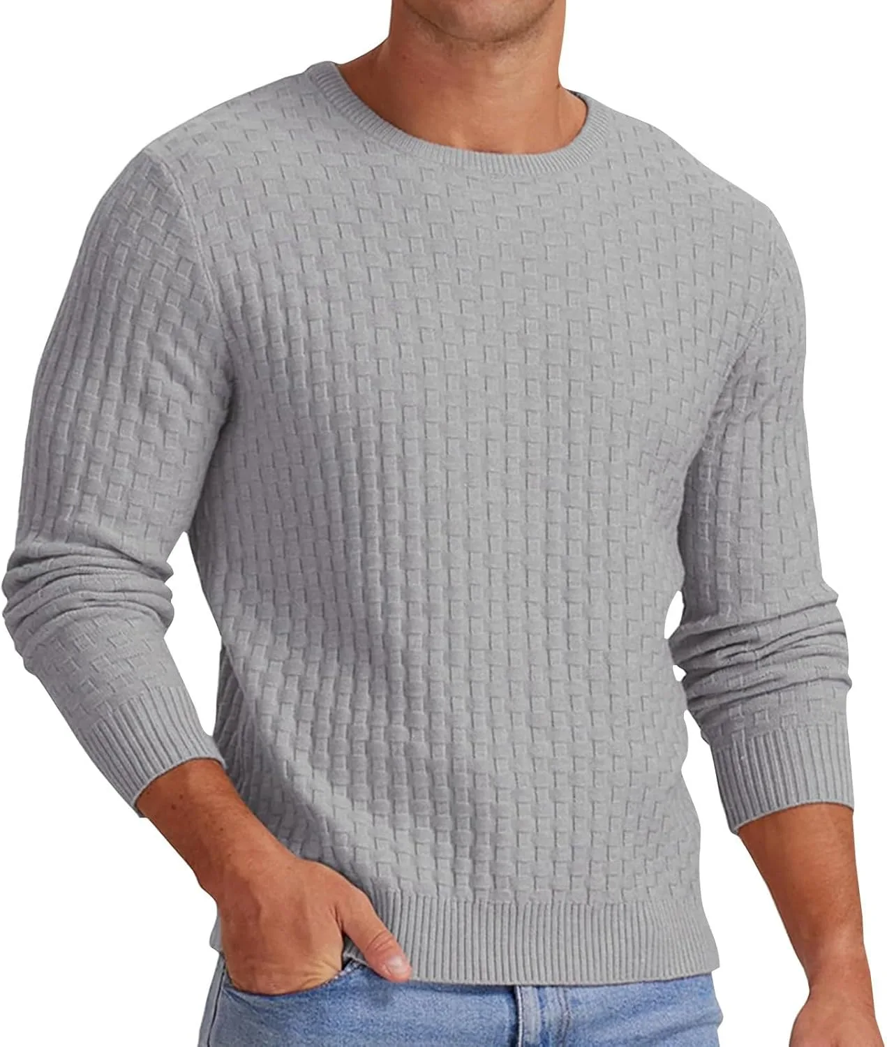 

Мужской свитер с длинным рукавом и косой вязкой RTRDE, S-2XL