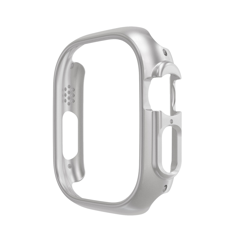 

Penc Iwatch Часы Protective Case Apple PC Plastic Case Material Apple Watch Ultra 1/2nd Generation, PC Half Jacket [Silver]