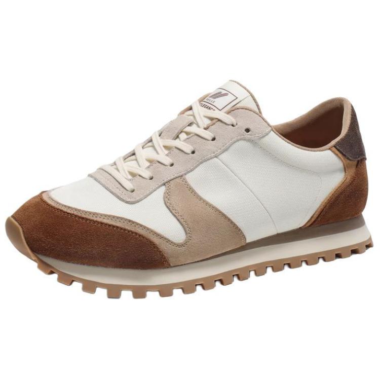 

BELLE Мужские низкие кэжуал кроссовки бело-коричневые, цвет White Brown