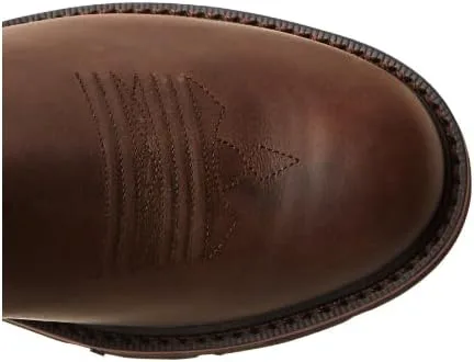 

Мужские западные сапоги средней высоты, повседневные сапоги с широким каблуком, коричневые ковбойские сапоги с вышивкой, закругленный носок, праздничные сапоги ZZQTBCDKY, мультиколор