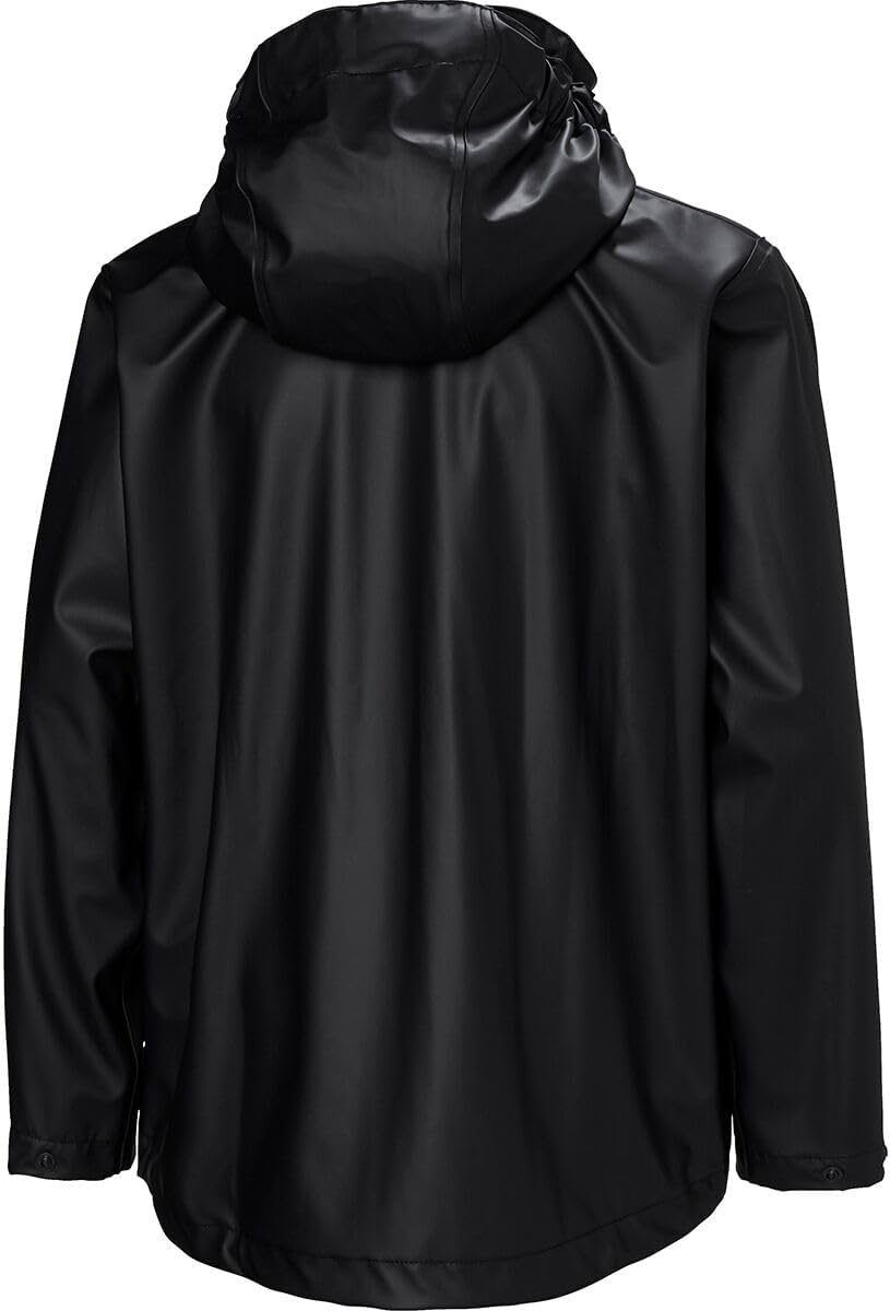 Куртка Helly-Hansen Junior Moss - унисекс пальто с технологией HELOX, молнией YKK, съемным капюшоном, регулируемыми манжетами и подолом, накладными карманами, цвет 991 Black, размер 11 Helly Hansen — фото 4