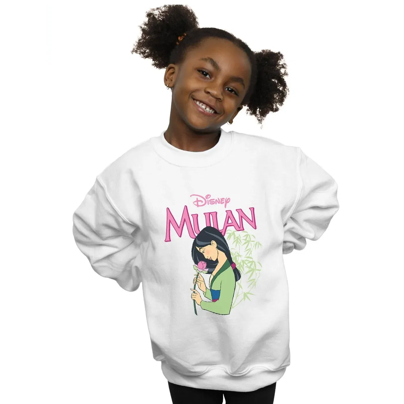Детская толстовка с принтом Mulan Disney, белый