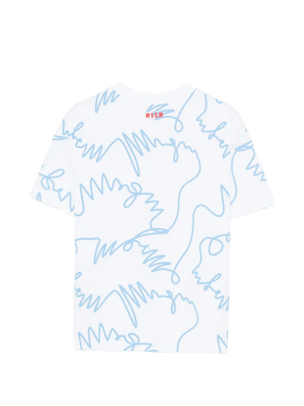Футболка с абстрактным принтом Msgm Kids, белый — фото 2