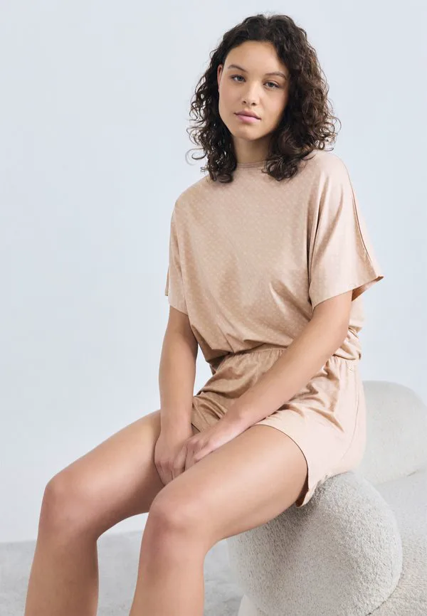 Пижамные шорты с логотипом Boss, Light Beige