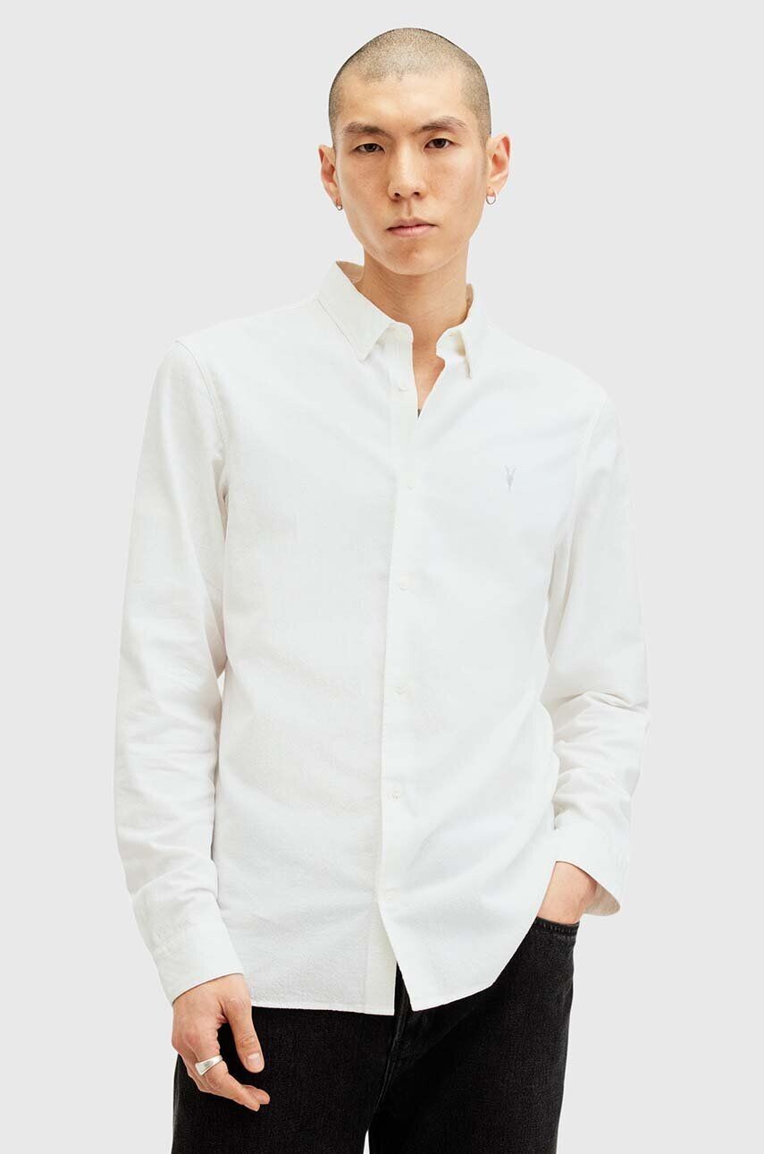 

Рубашка AllSaints из хлопка LOVELL LS SHIRT, белый