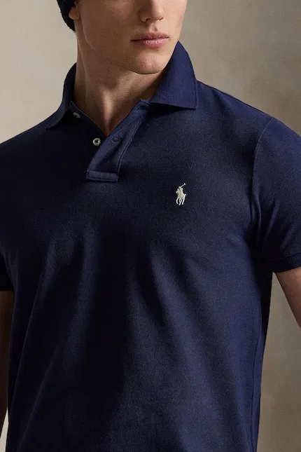 Футболка поло slim fit Polo Ralph Lauren, синий — фото 4