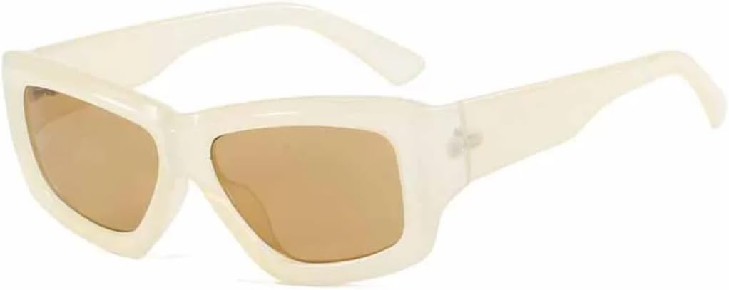 

Роскошные модные солнцезащитные очки для женщин в стиле панк, спортивные очки для мужчин, очки с защитой от УФ-излучения UV400, модные очки для леди VVTWSSW, Beige Tea