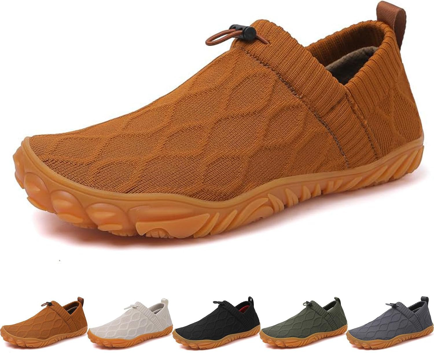 

Мужские водные кроссовки Haritap, водные кроссовки Joyoasis, повседневные, противоскользящие, быстросохнущие, на молнии, вязаные водные кроссовки Xoekd, коричневый