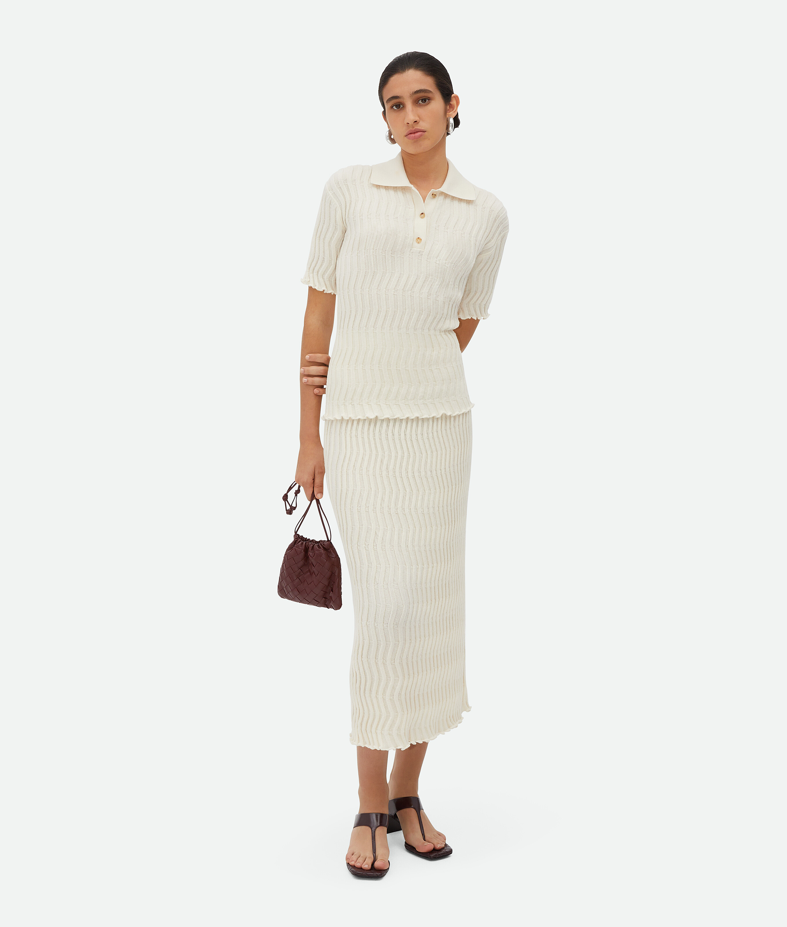 

Юбка из шерсти в рубчик Bottega Veneta