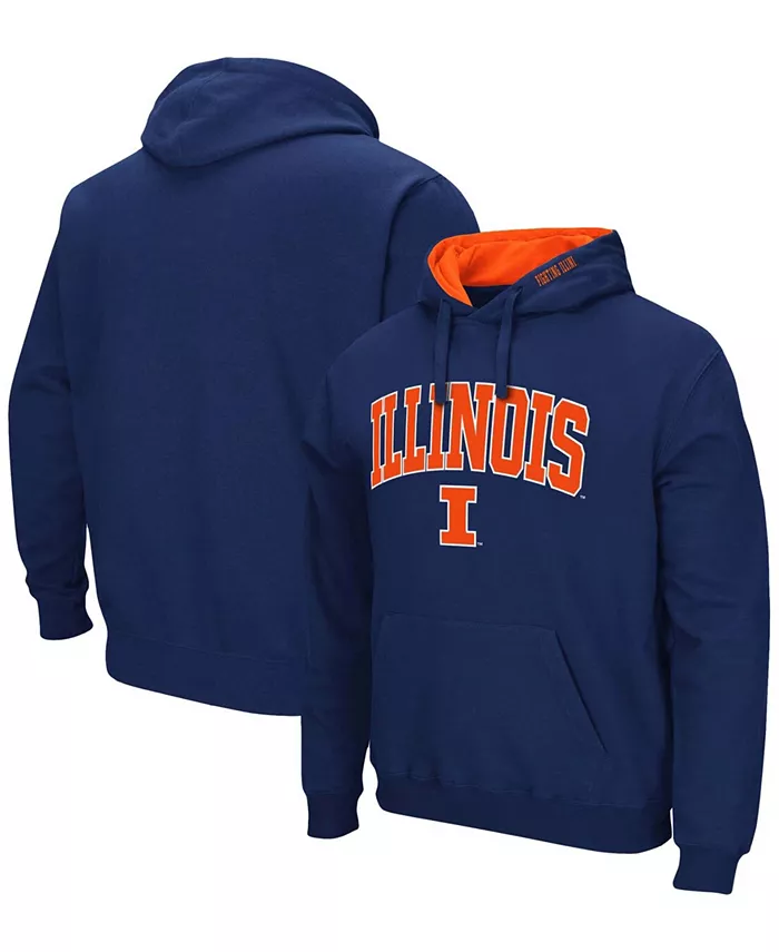 

Мужская толстовка с капюшоном Illinois Fighting Illini Arch and Logo 3.0 Pullover Hoodie Colosseum, синий