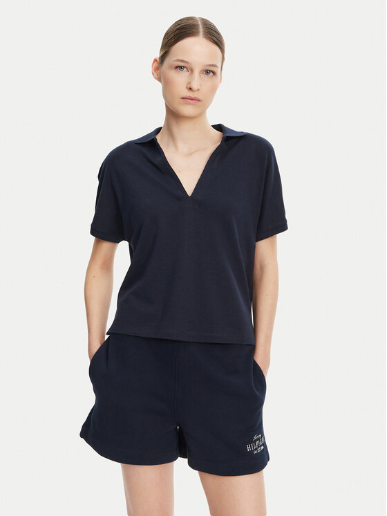 

Свободная рубашка поло WW0WW44512 Tommy Hilfiger, синий