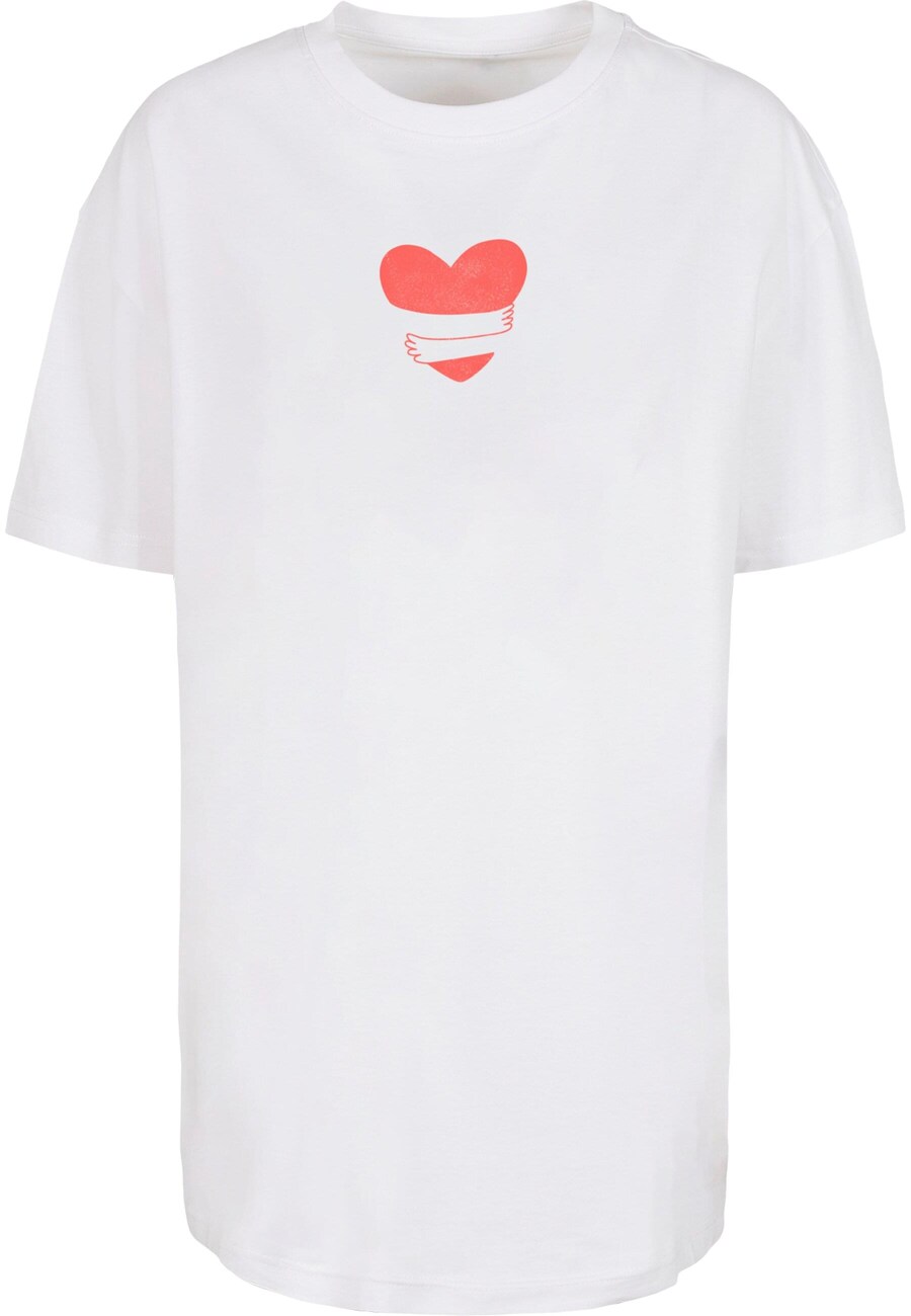 

Топ оверсайз Merchcode Oversized Shirt Hugs & Love - Heart, белый