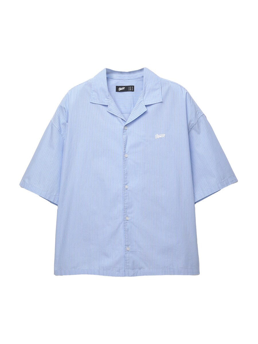 

Рубашка на пуговицах Comfort fit Pull&Bear, светло-синий