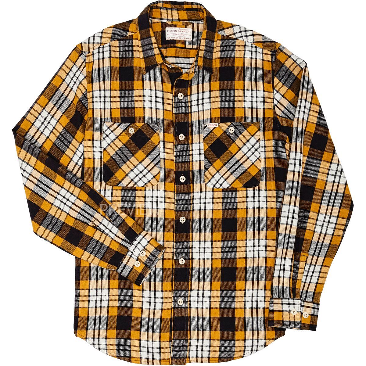 

Легкая винтажная фланелевая рубашка Filson, черный