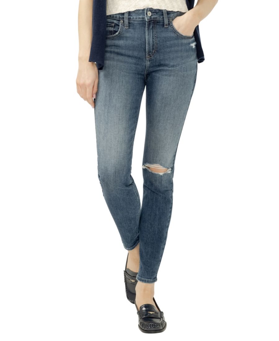 

Женские джинсы Avery с высокой посадкой, облегающим силуэтом и зауженными штанинами Silver Jeans Co, Beverly