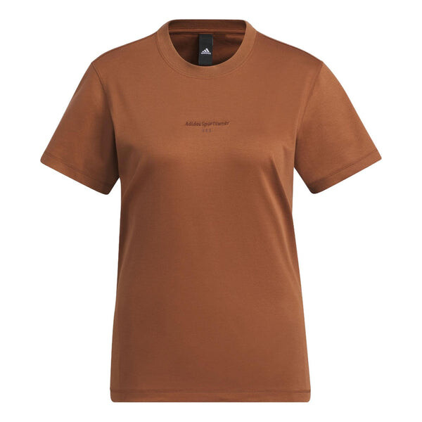 

Футболка (WMNS) adidas Spoetswear T-shirt 'tan', цвет tan/multi-color