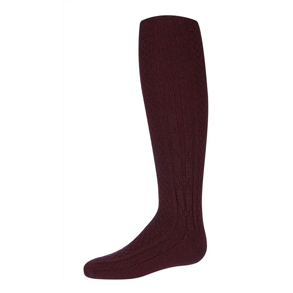 

Толстые вязаные носки до колена для девочек MeMoi, цвет Dark Maroon