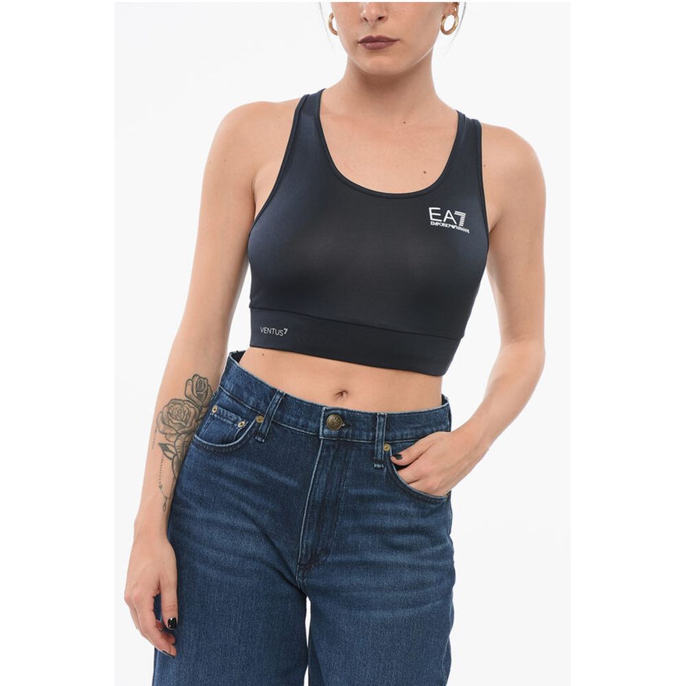 

Спортивный укороченный топ EMPORIO VENTUS с логотипом Armani, Blue