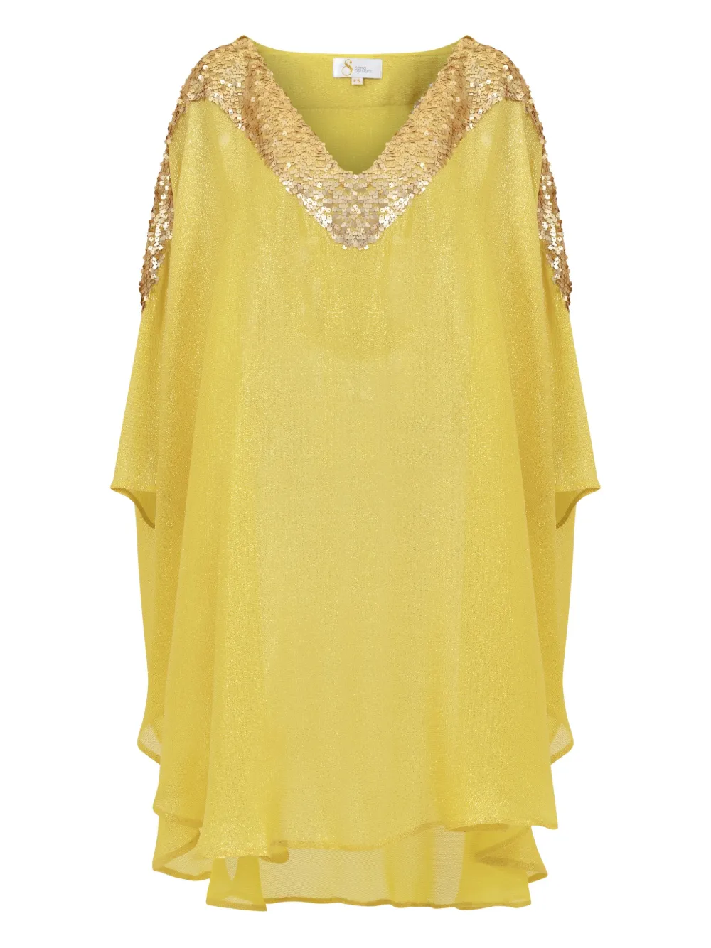 

Платье мини Chloris с капюшоном и пайетками Sana Osmani, желтый