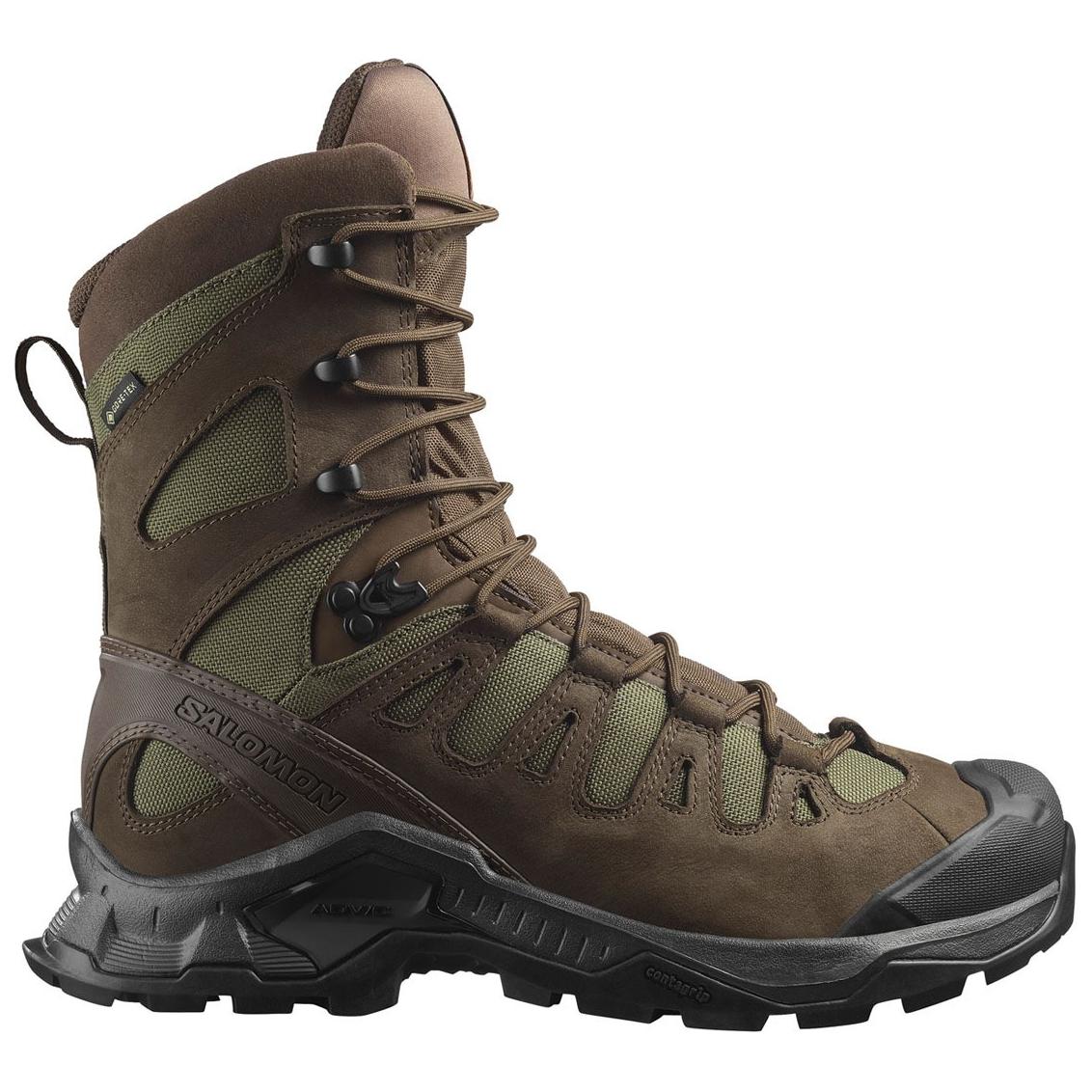 Кроссовки QUEST TRACKER Gore Te Abrasion Resistant Mid Calf Outdoor Boots Low Heel мужские SALOMON, коричневый/зеленый — фото 3