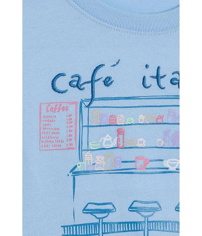 Футболка с узлом Cafe Italia abercrombie kids, Chalk Pink — фото 3
