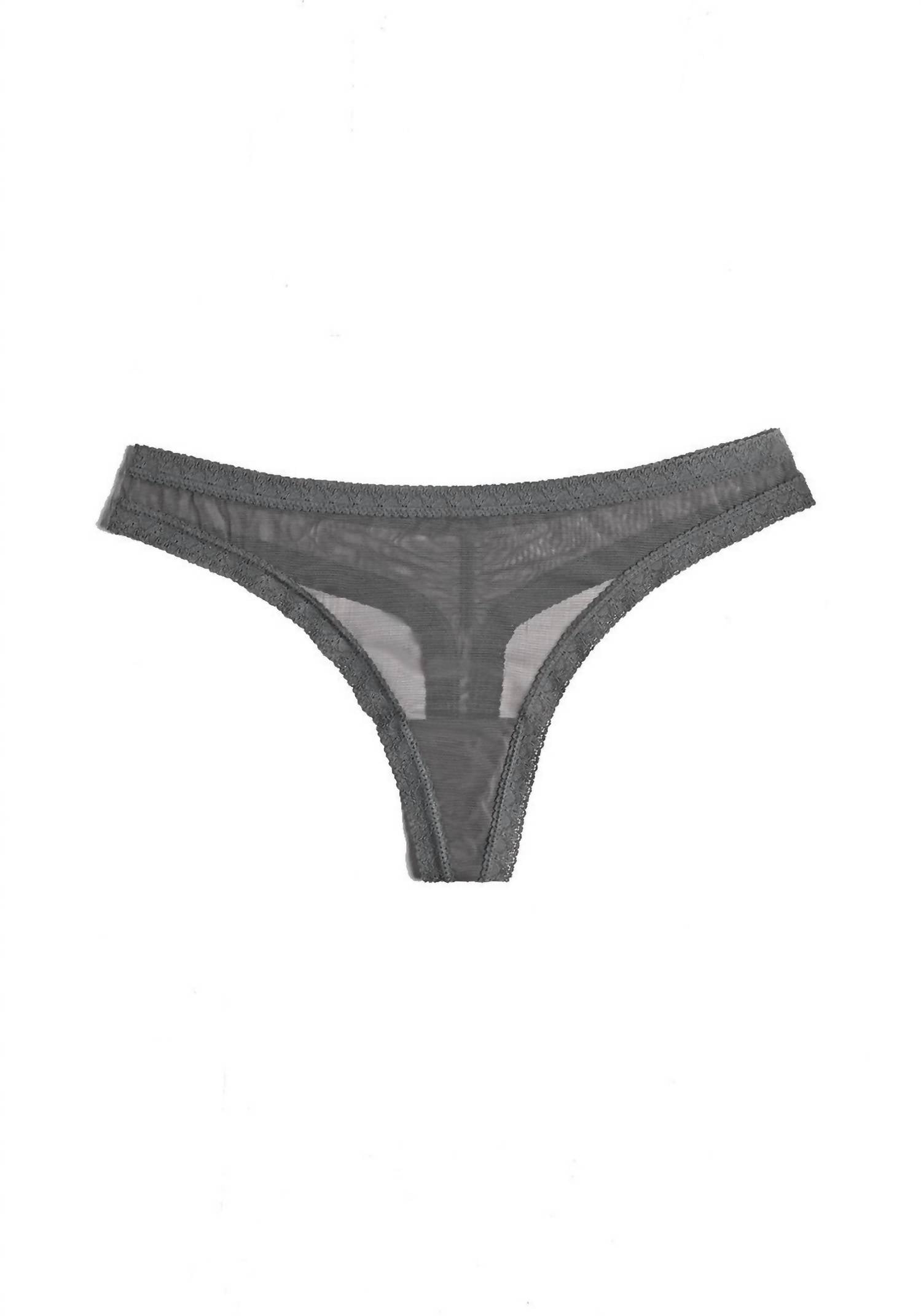 

Женские сетчатые трусики-стринги с кружевной отделкой в ​​лунном цвете Blush Lingerie, цвет lunar
