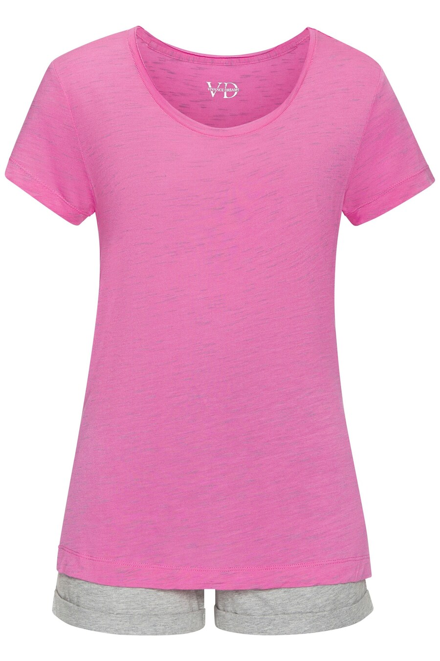 

Короткий пижамный комплект VIVANCE, mottled grey/Dark pink