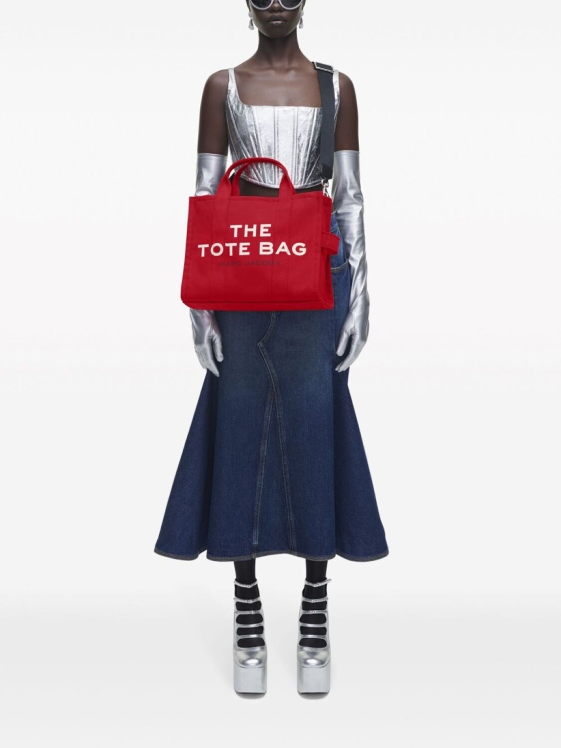 Сумка The Canvas Large Tote Marc Jacobs, красный — фото 2