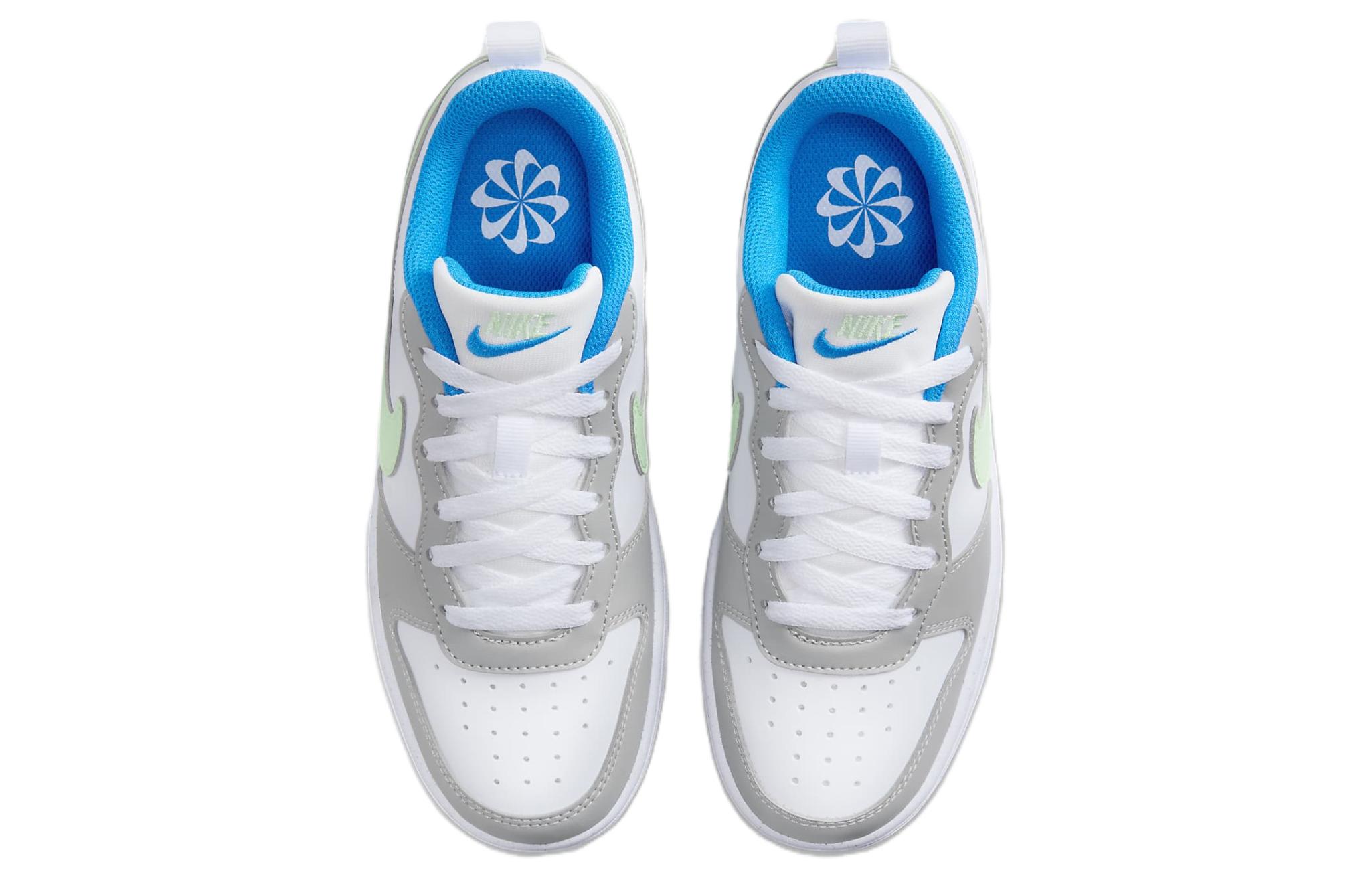 Кроссовки Nike Court Borough Low Recraft GS 'Light Iron Ore Vapor Green' Серый/Пар Зеленый/Белый/Прозрачный Голубой — фото 3