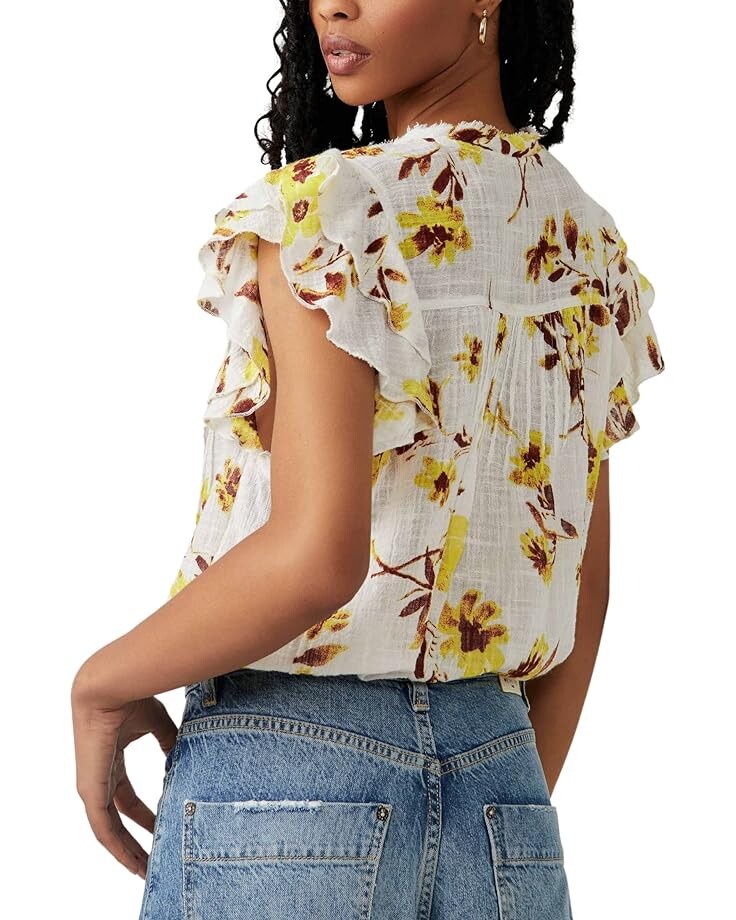 

Топ Free People Naya Printed Top, цвет Ivory Combo