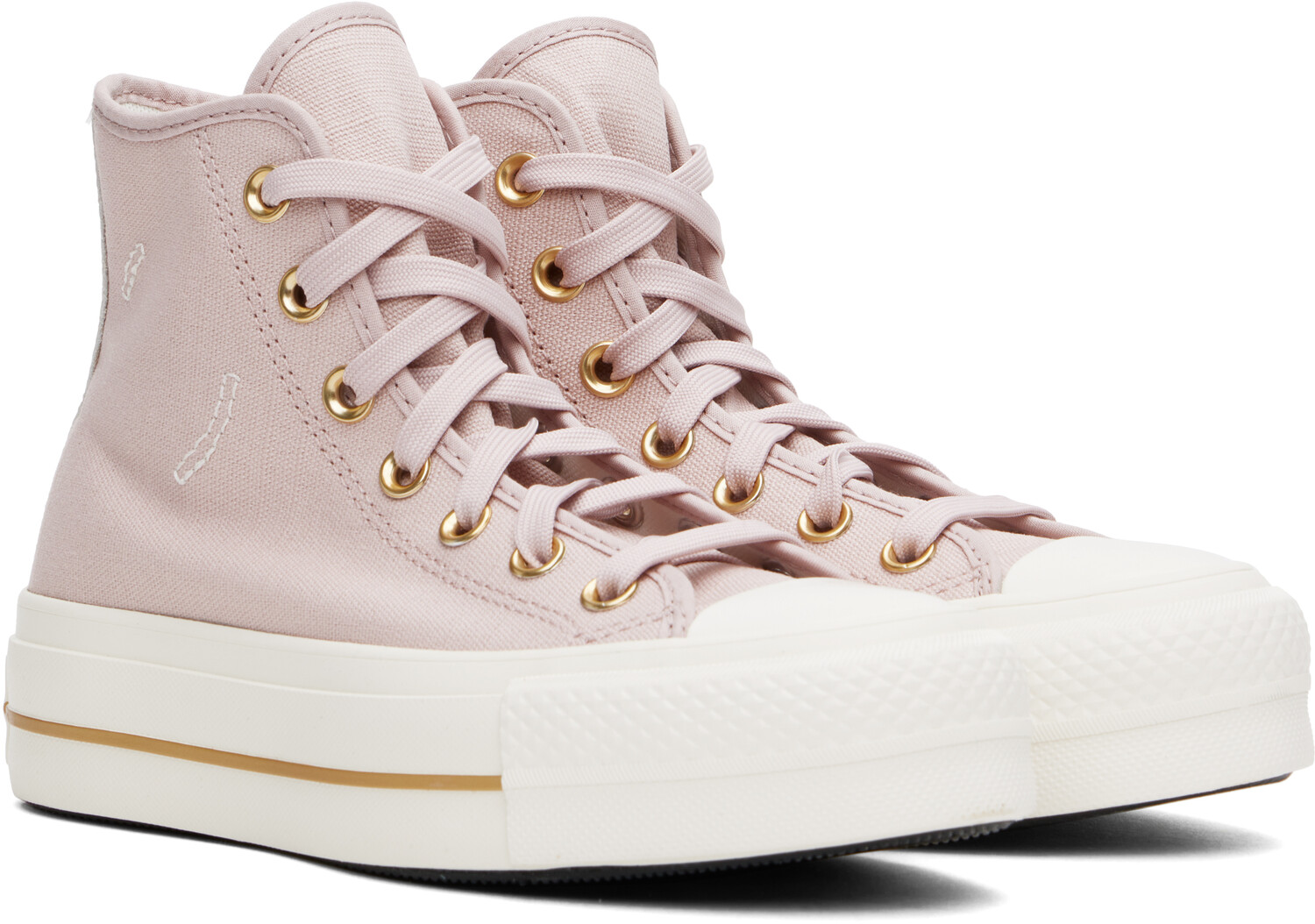 Розовые кроссовки Chuck Taylor All Star Lift Platform Tailored Lines High Top Converse — фото 4