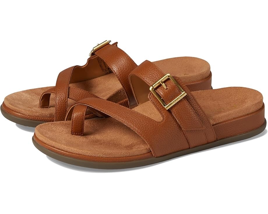 Сандалии VIONIC Carmela Thongs, цвет Tan Brown Leather