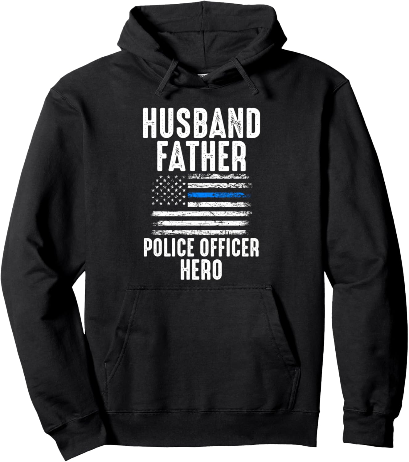 

Толстовка, Муж, отец, полицейский, герой, полицейский в толстовке Dad Policeman Gift, черный