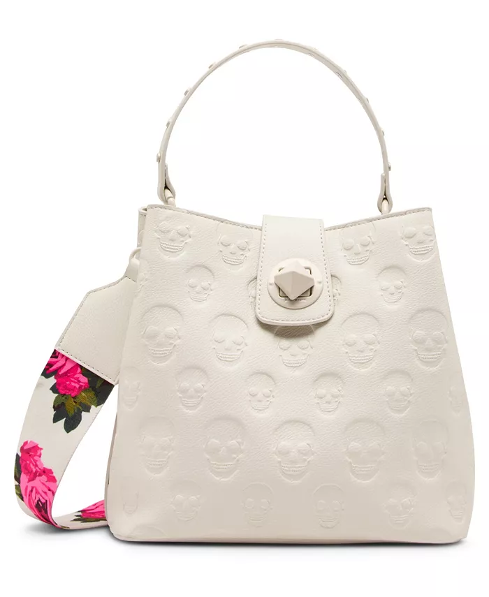 

Сумка Skull Boss Bucket Betsey Johnson, слоновая кость/кремовый