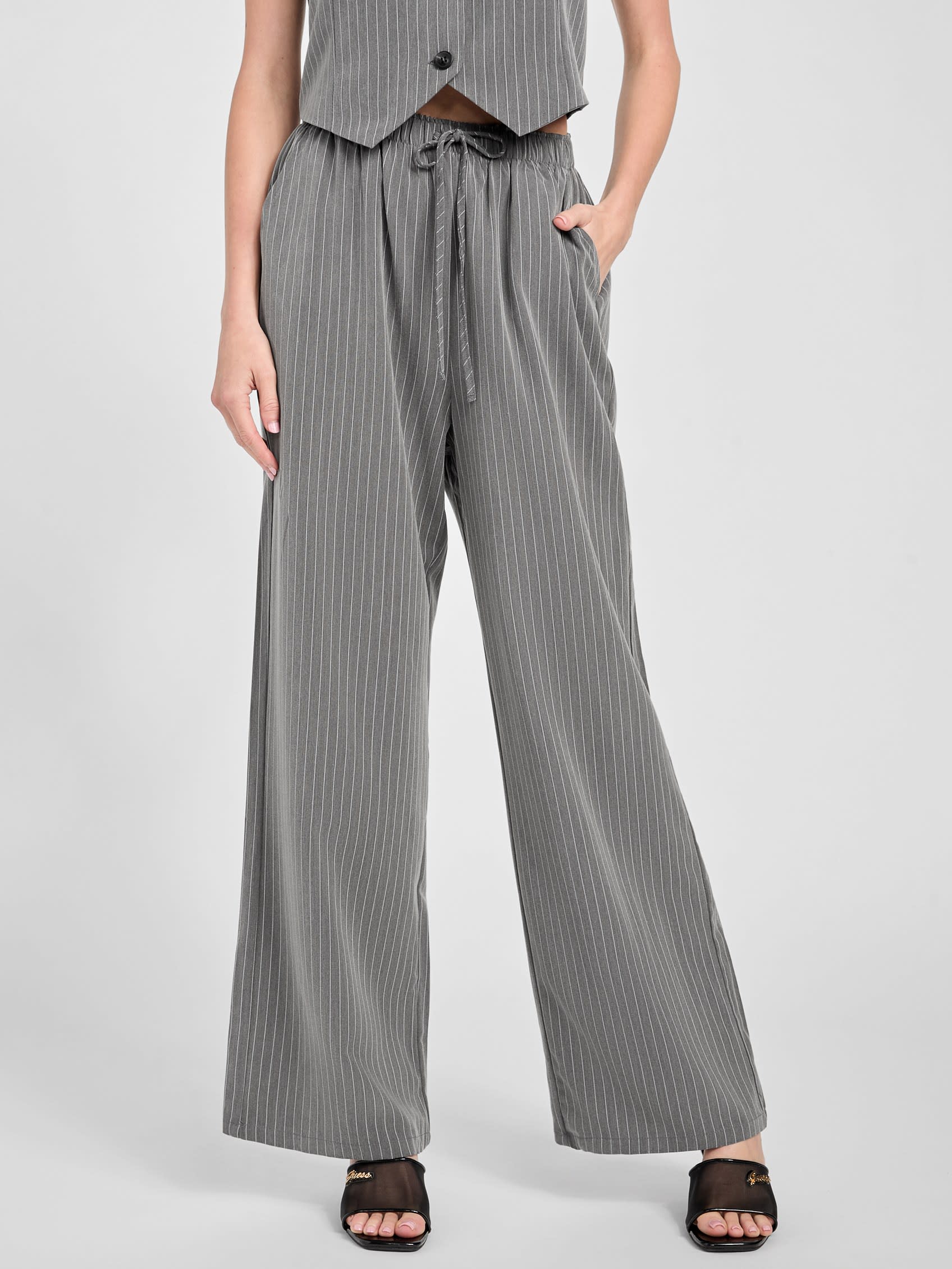 

Полосатые брюки Джемма Guess Factory, цвет grey stripes