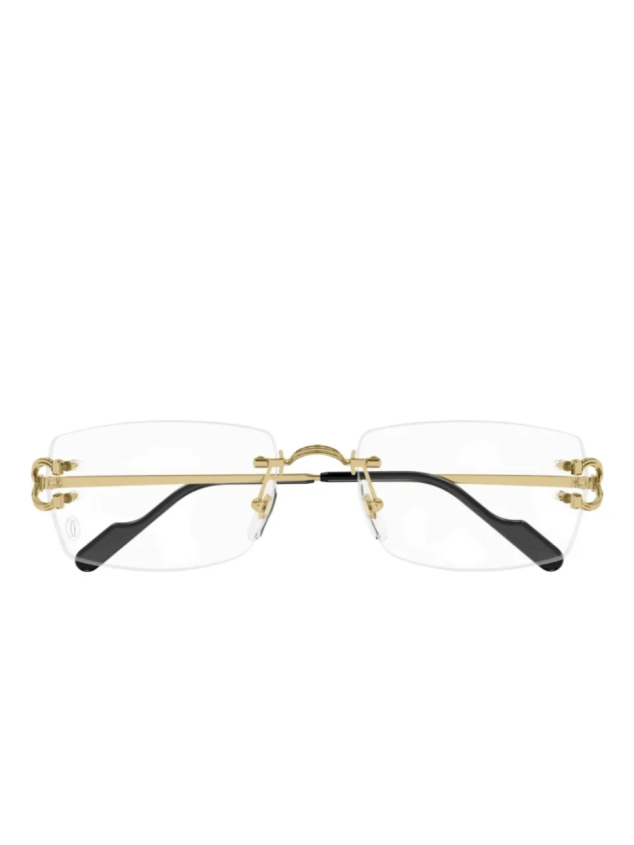 

Cartier Eyewear rectangle-frame очки, золотой