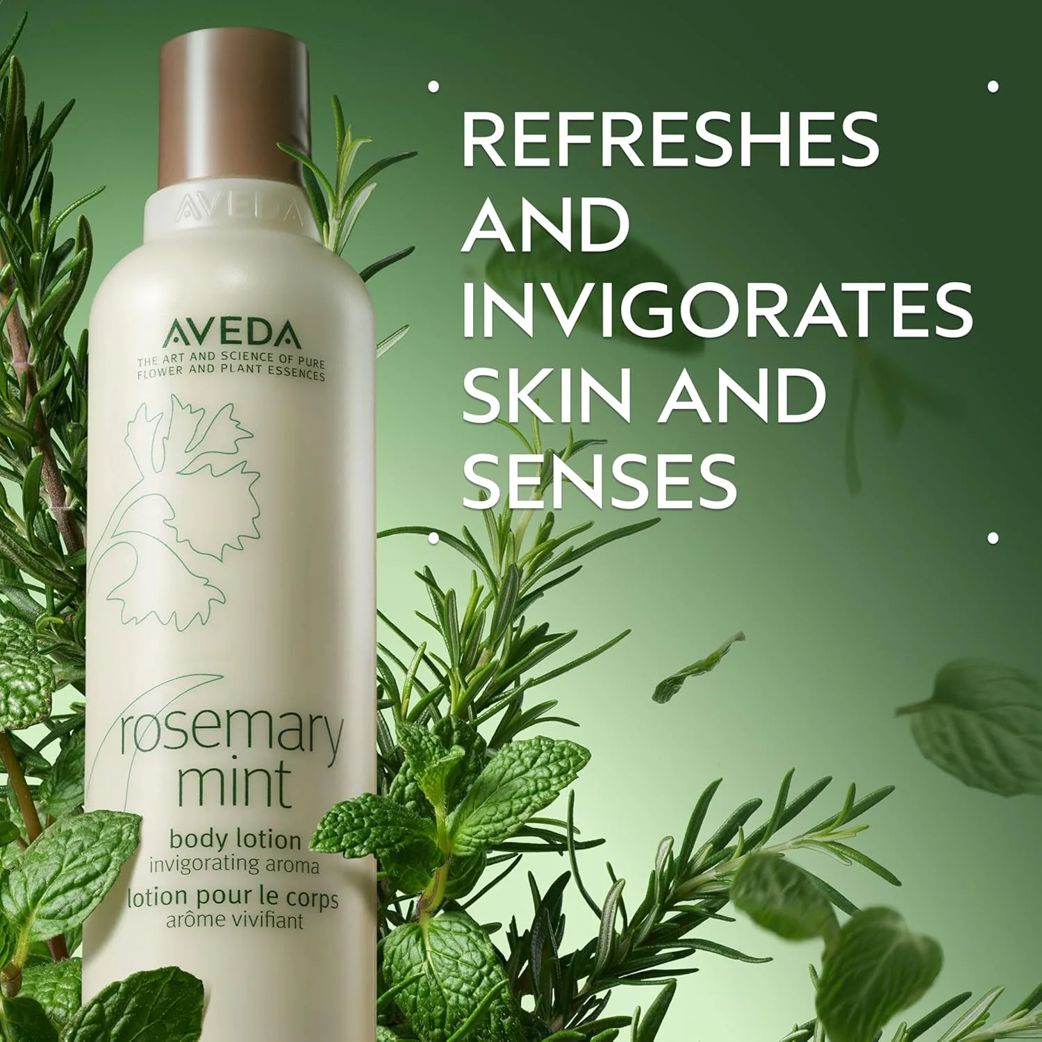Лосьон для тела Aveda с розмарином и мятой | Легкий охлаждающий лосьон с ментолом | С бодрящим ароматом сертифицированной органической перечной мяты и розмарина, 170 мл — фото 2