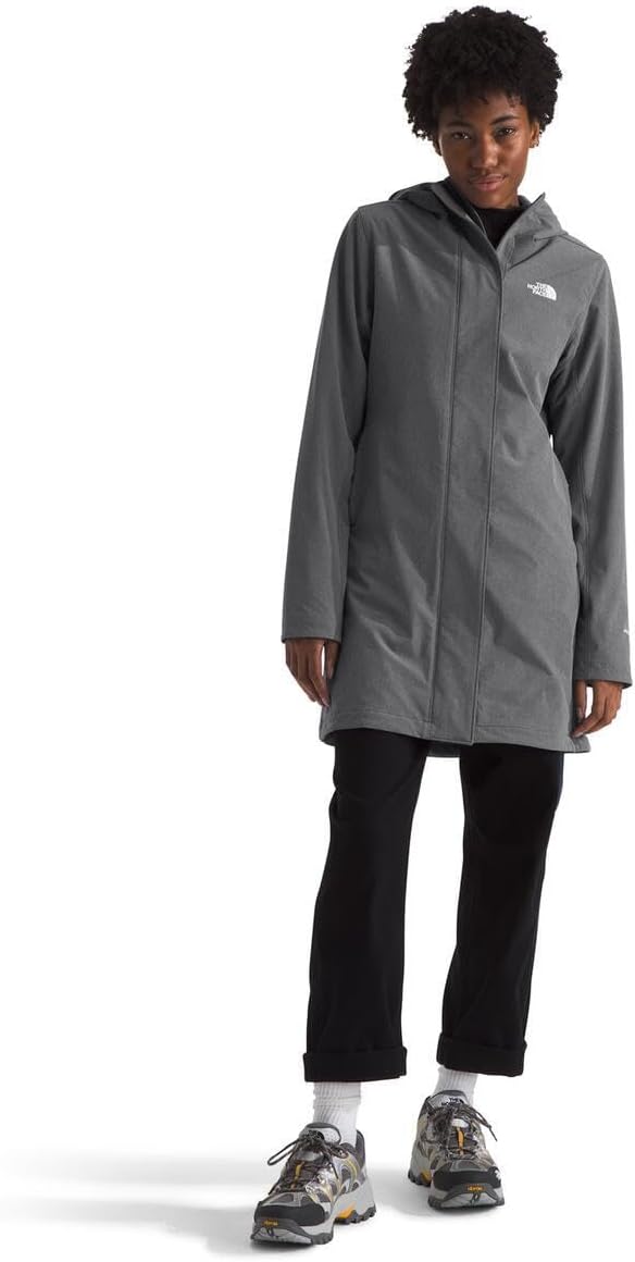 

THE NORTH FACE Женская парка Shelbe с капюшоном из рашель, флисовая подкладка, несъемный капюшон, карманы на молнии, защита от ветра и влаги, Smoked Pearl Heather