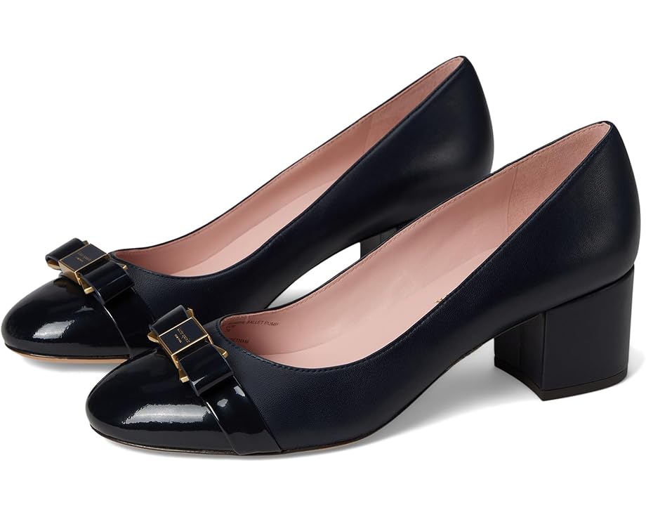 Туфли Kate Spade New York Bowdie Smooth Leather Ballet Pump, цвет Captain Navy
