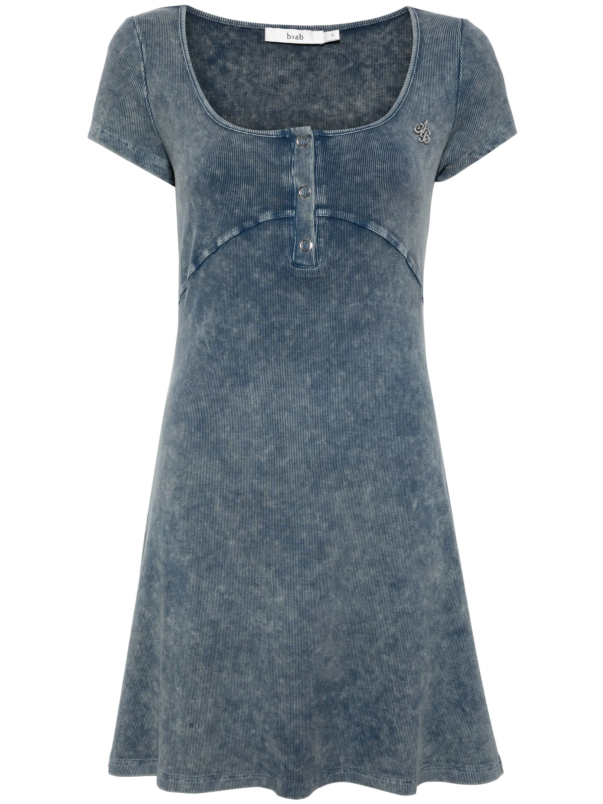 

Платье мини в рубчик с логотипом B+Ab, синий