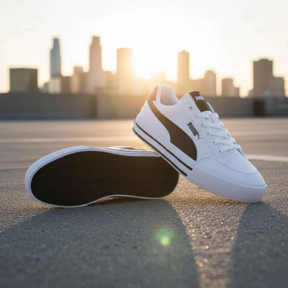 Кроссовки PUMA Unisex Court Classic Vuls Fs 39635302 White 38, White Black, 38 EU — фото 3