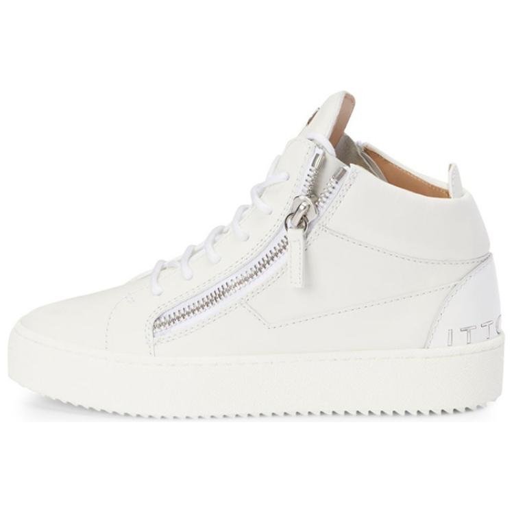 Женские белые кроссовки для скейтбординга GZ Kriss Mid-Top Giuseppe Zanotti