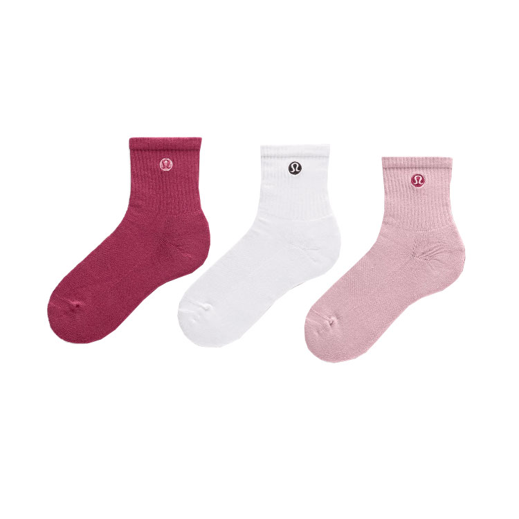 

Женские носки до щиколотки 3 пары Lululemon, 3 pack (розовый smoke/белый/magenta smoke/pkhz/wht/mgts)