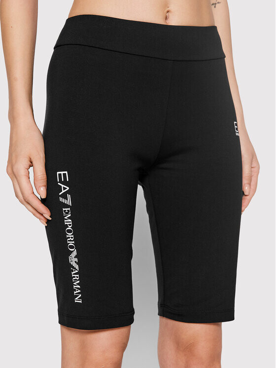 

Байкерские шорты узкого кроя Ea7 Emporio Armani, черный